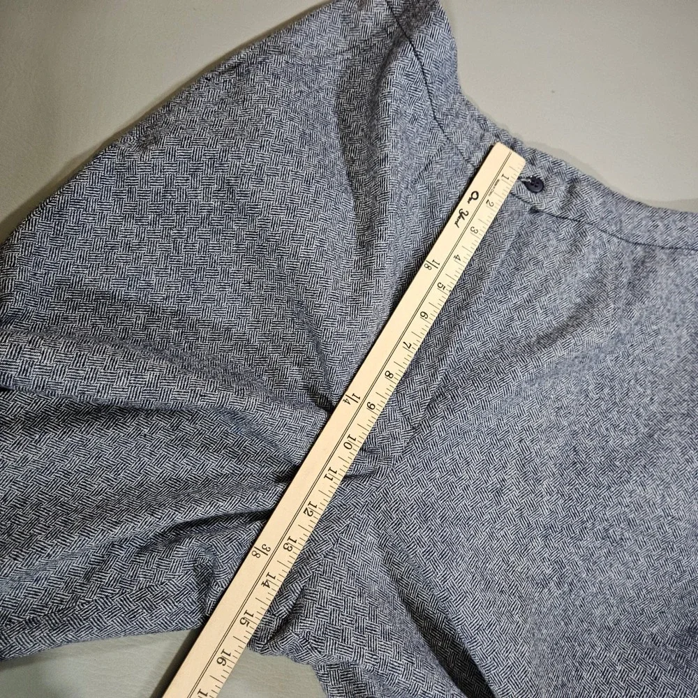 Pendleton Vintage 18 Pants Blue Wool Basketweave Pleated Trousers